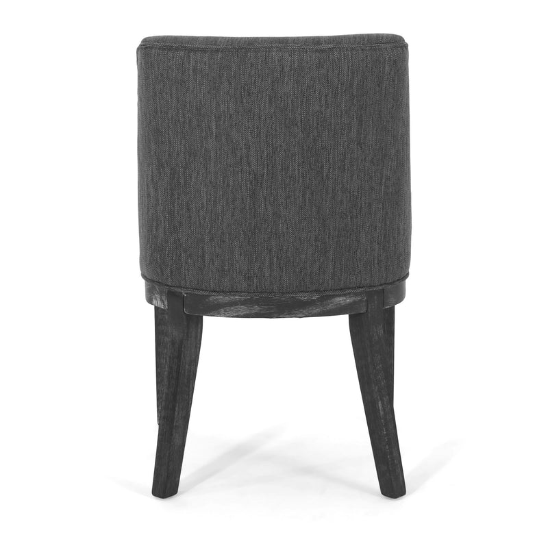 Modern Dining Chair With Durable Fabric Upholstery And Sturdy Wooden Frame (Set of 2)
