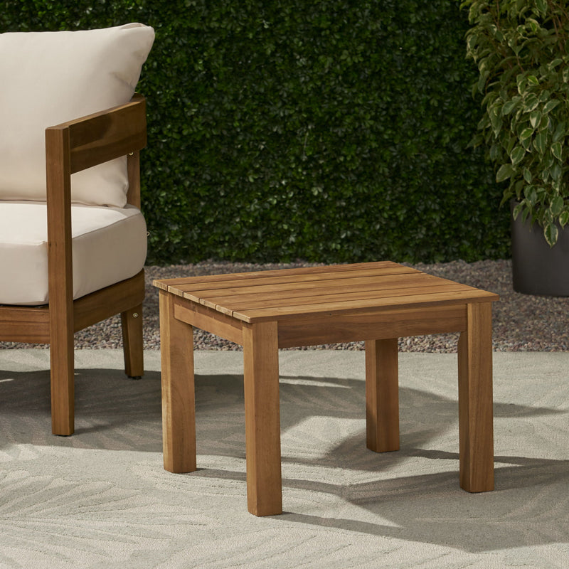 Halcyon - Outdoor Side Table With Slat Design