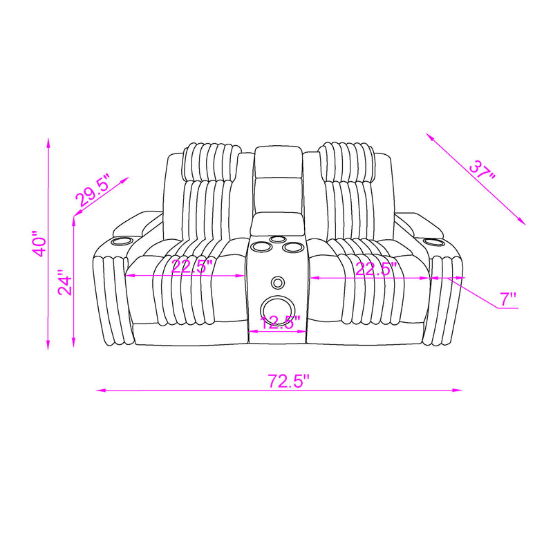 Duran - Power Reclining Loveseat With Power Headrest