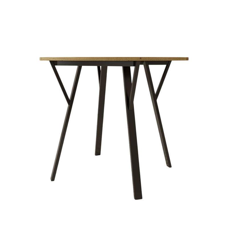 Round Dining Table, For 2 - 4 People - Rustic Brown