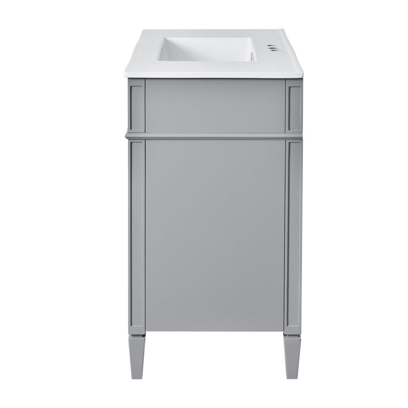 Bathroom Vanity With Top Sink, 2 Drawers And Tip Out Drawer