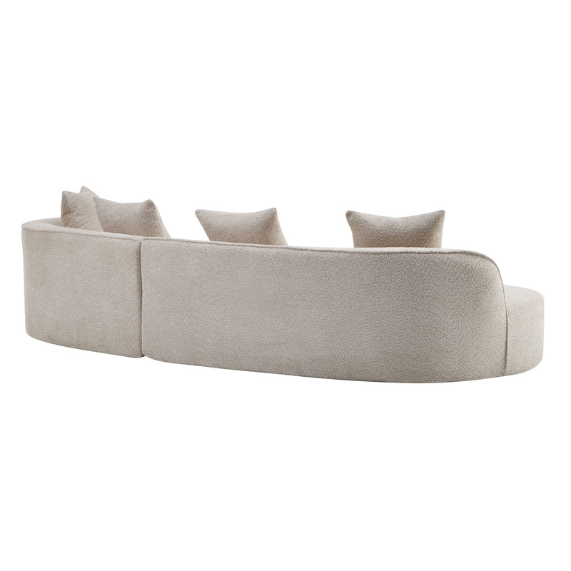 Elegant Curved Sectional Sofa With Full Foam Comfort