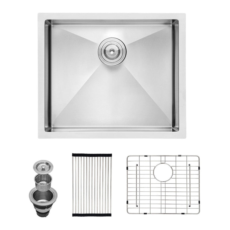 Undermount Steel Kitchen Sink, Deep Single Bowl Basin