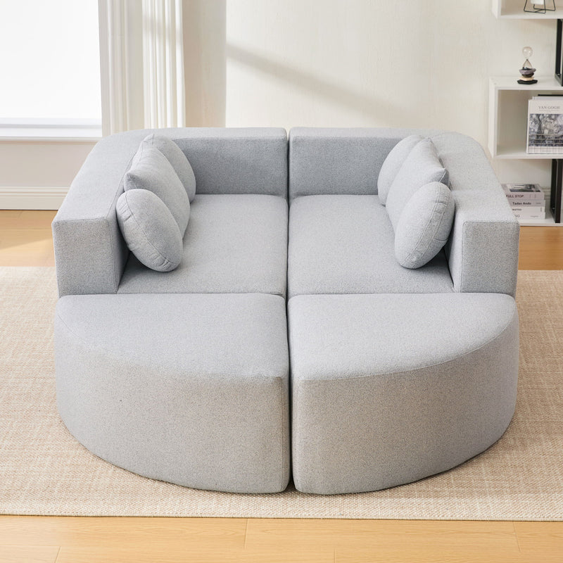 Boneless - Couch Modular Sectional Sofa With Deep Seating And Curved Design