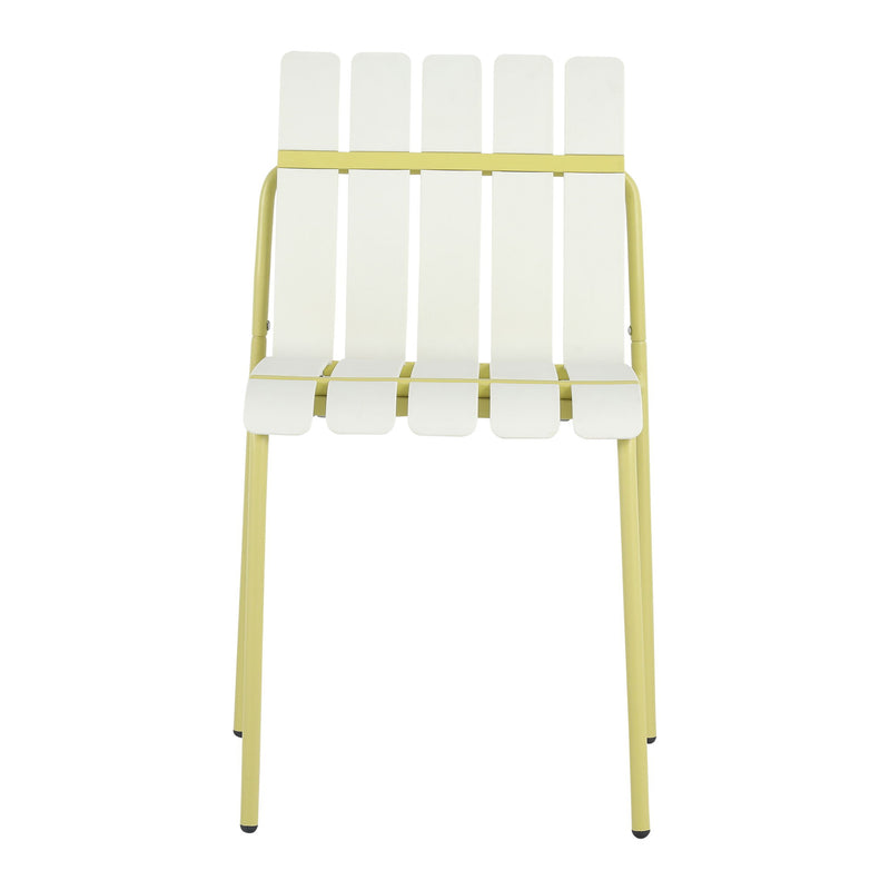 4 Piece Set Of Modern Color Block Designed Single Chairs With Folding Square Table