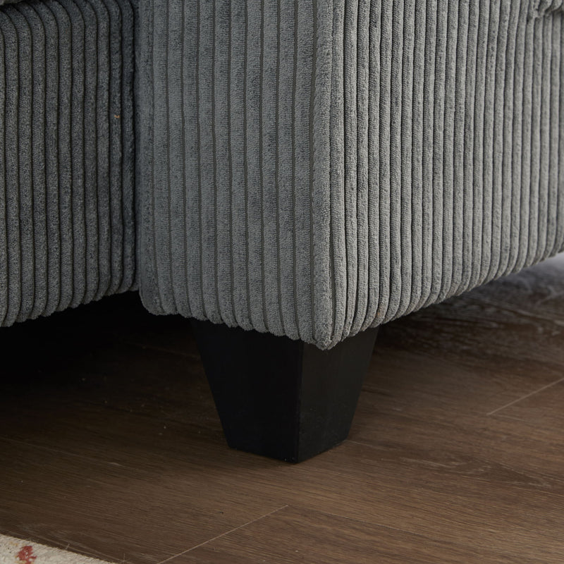 Convertible Chaise Lounge Sofa Chair With USB Ports, Cup Holders, Phone Holder And Storage