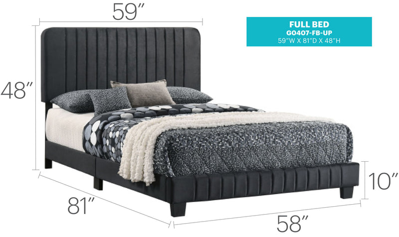Channel Tufted Bed