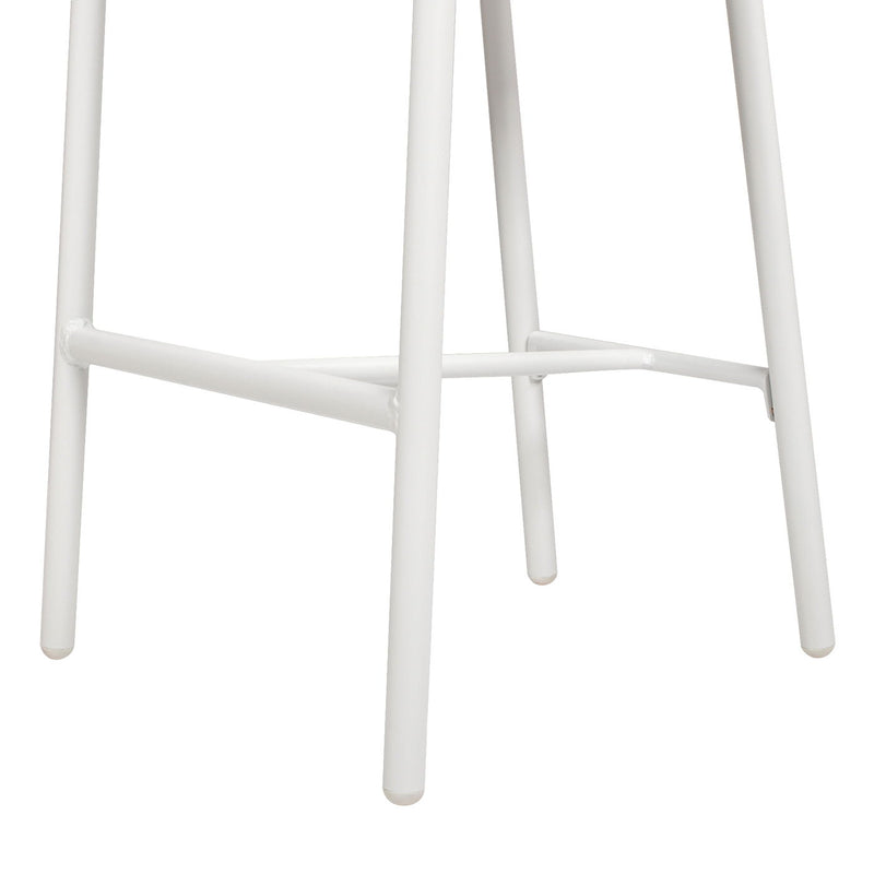 Rowan - Rope Barrel Low Back Patio Counter Stool (Set of 2) - White