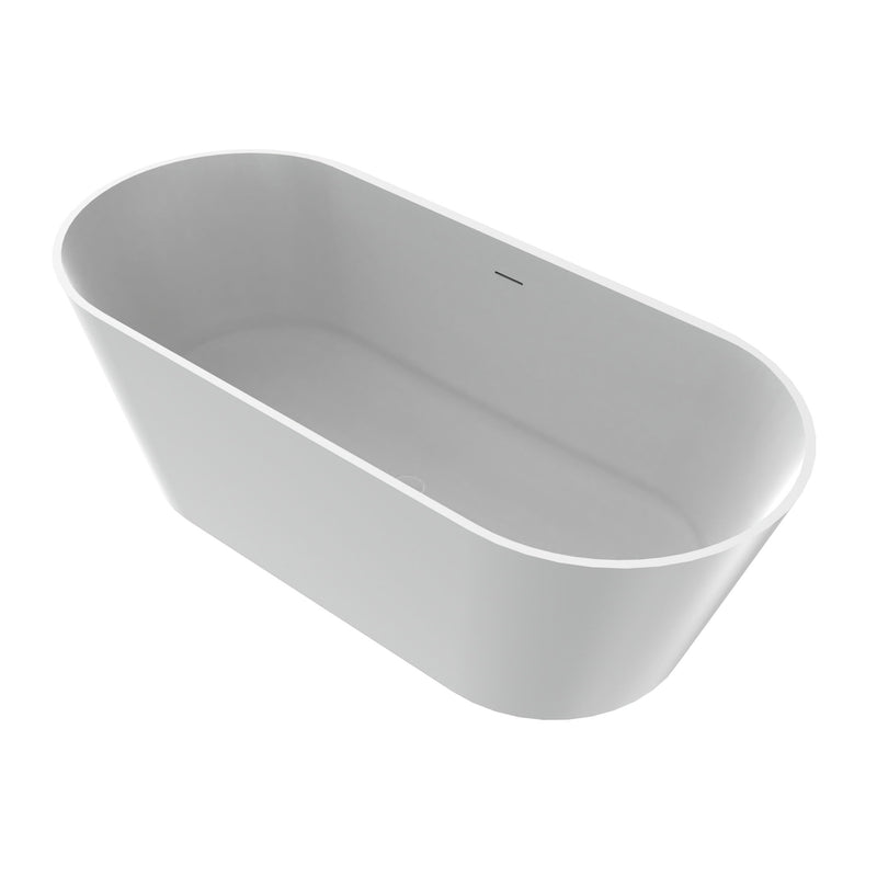 Solid Surface Freestanding Soaking Bathtub & Ergonomic Design