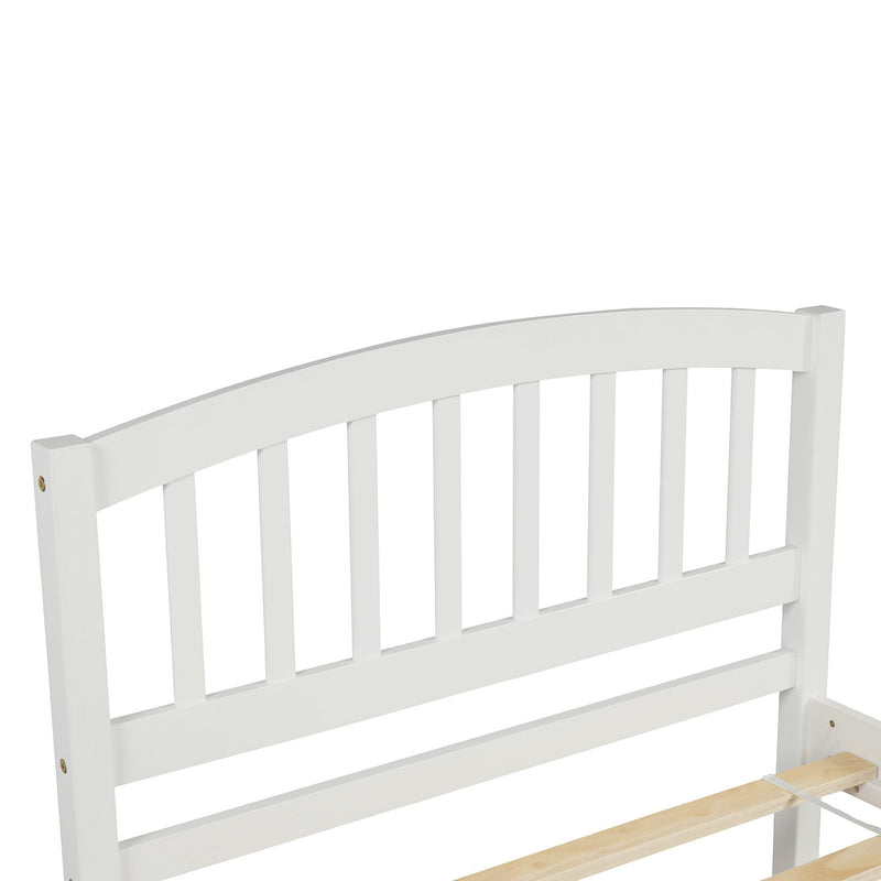 Platform Bed Wood Bed Frame With Trundle