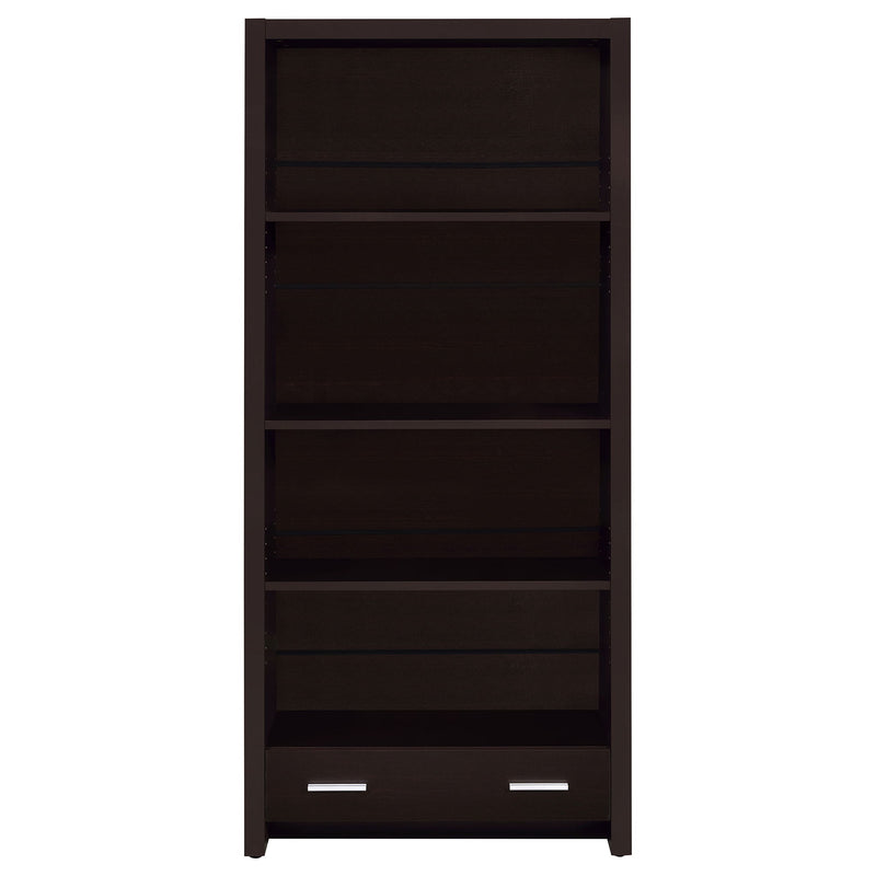 Maureen - 5 Shelf Bookcase With Drawer - Cappuccino