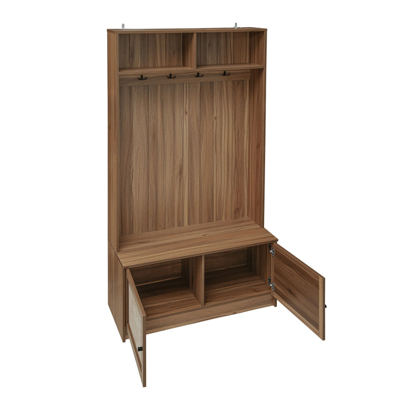 Modern Storage Closet For Bedroom, Entryway, Or Living Room - Walnut