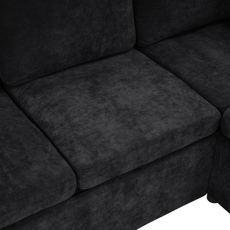 Modern L Shaped Sectional Sofa Bed With Hidden Storage Upholstery
