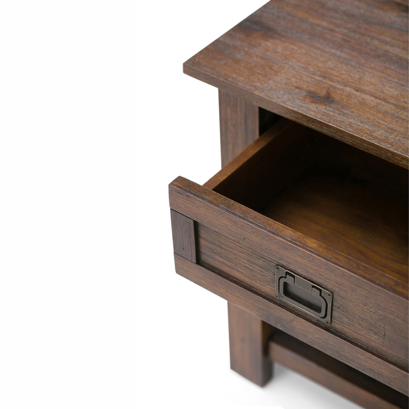 Monroe - End Table - Distressed Charcoal Brown