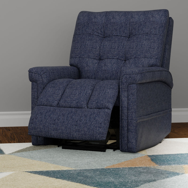 Velour - Power Lift Chair - Blue