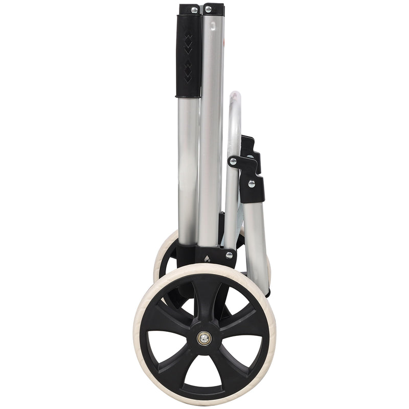 Foldable Shopping Trolley With Wheels And Removable Waterproof Bag - Black