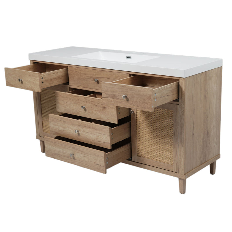 Modern Bathroom Vanity With Sink, Soft Close Drawers
