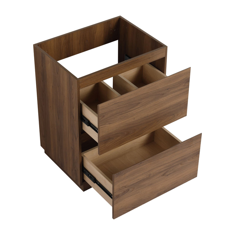 Modern Freestanding Bathroom Vanity Cabinet With Double Drawer