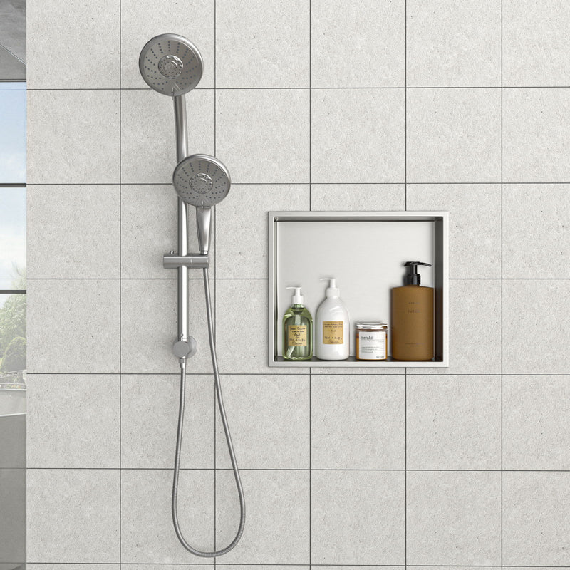 Stainless Steel Shower Niche With Seamless Design For Bathroom Storage