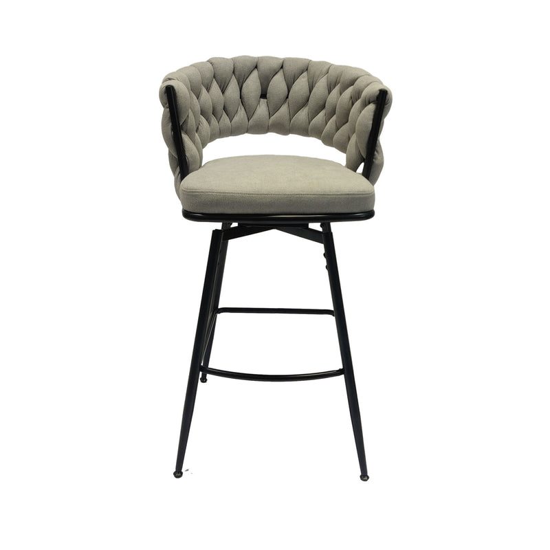 Bar Stool 360 Swivel With Back Footrest
