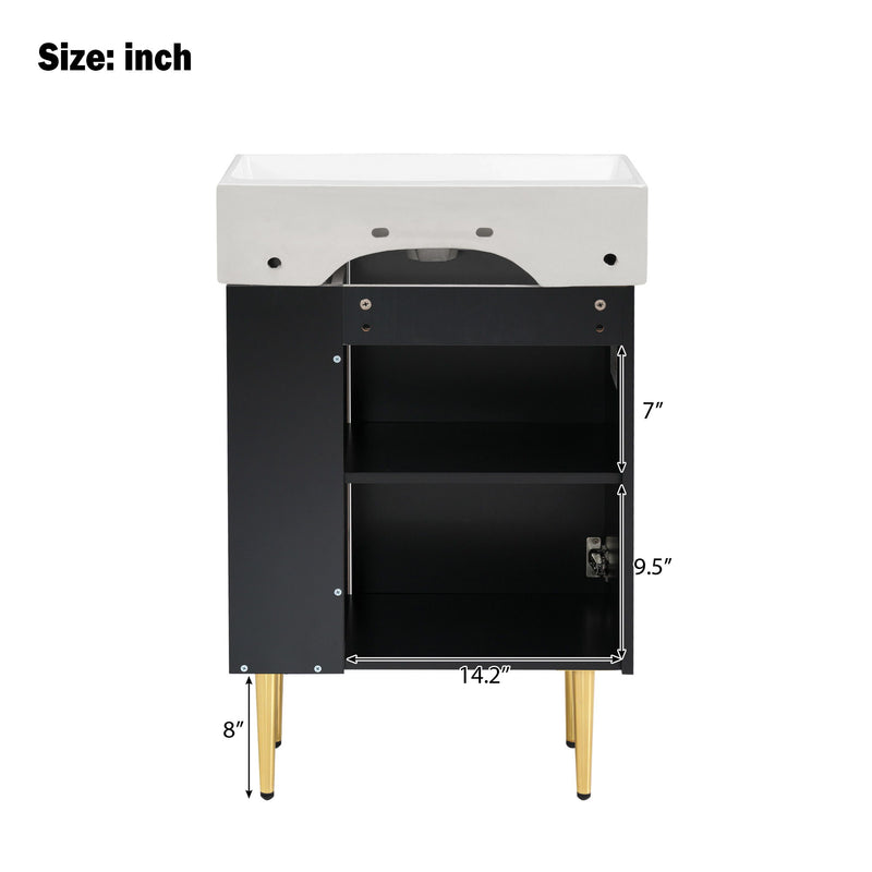 Bathroom Vanity, Combo Cabinet, Bathroom Storage Cabinet, Single Ceramic Sink