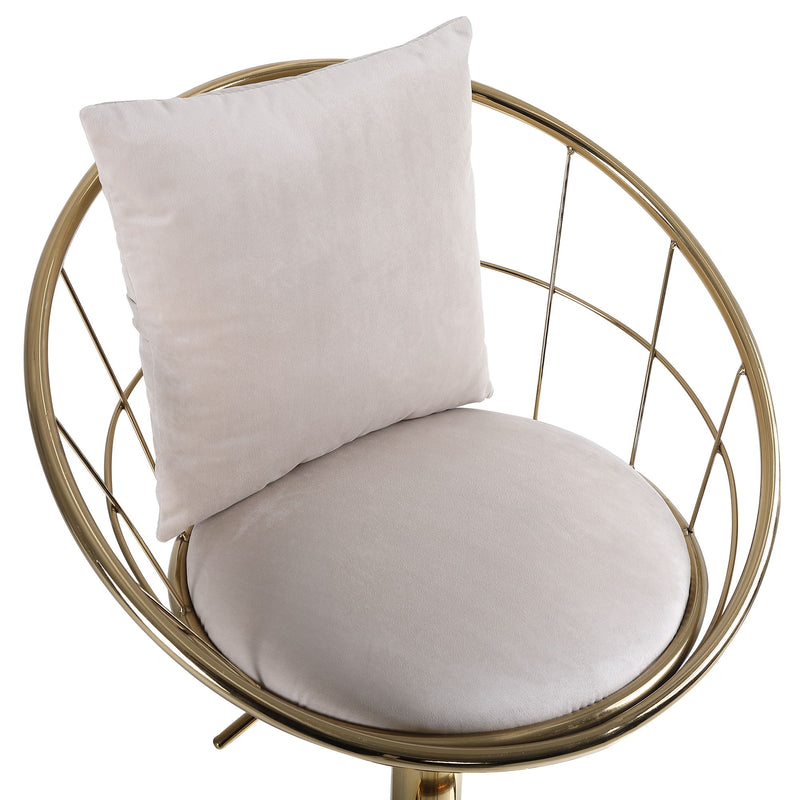 Unique Design Bar Chair, 360 Degree Rotation, Adjustable Height, Suitable For Dining Room And Bar