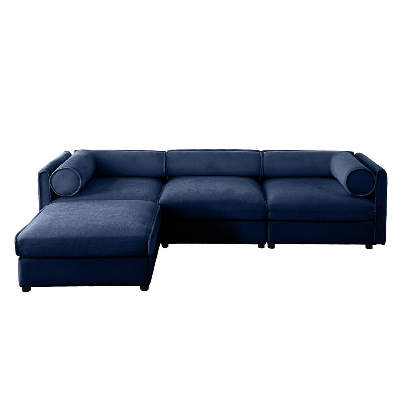 Contemporary Elegant Sofa With Storage And Ottoman
