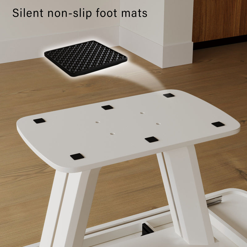 Modern Industrial Style Expandable Dining Table With U Shaped Legs - Antique Gray White