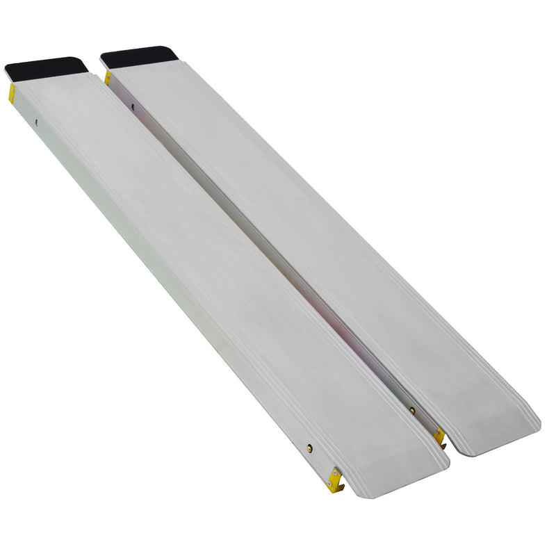 Premium Adjustable Telescoping Wheelchair Track Ramps Aluminium - Silver