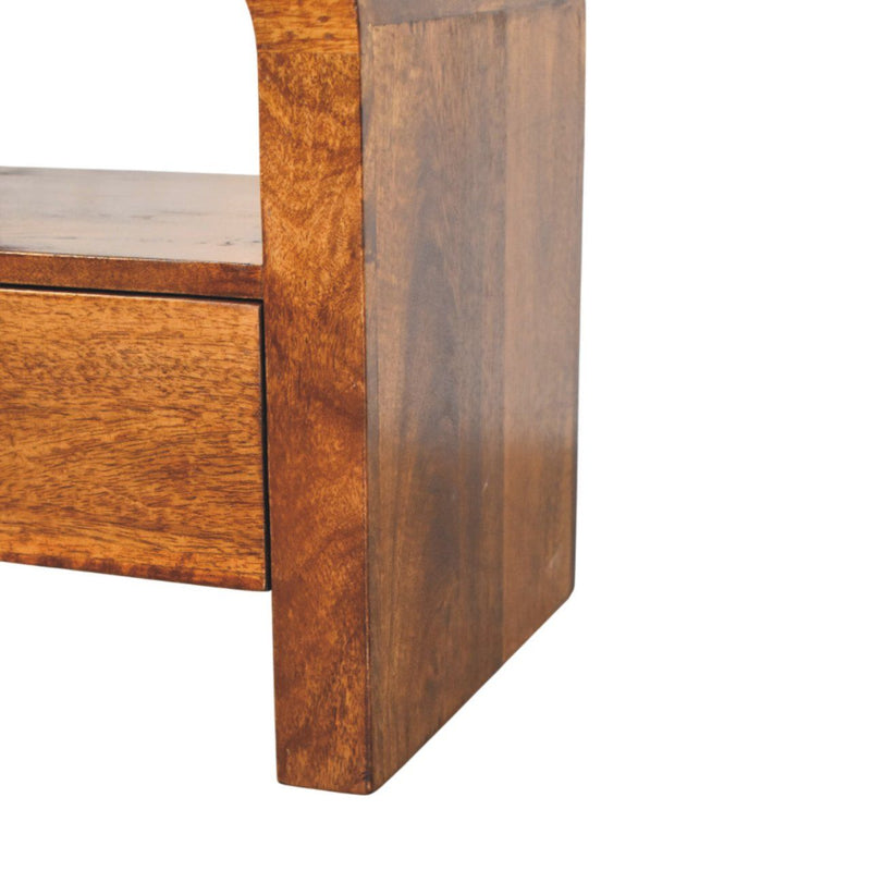 Darcy - Nightstand With Drawer And Open Shelf - Brown