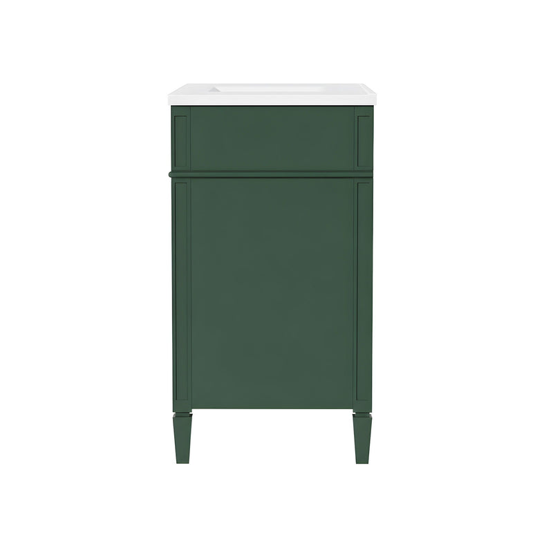 Bathroom Vanity With Sink, Rectangular Storage Cabinet & 2 Drawers And Tip Out Drawer
