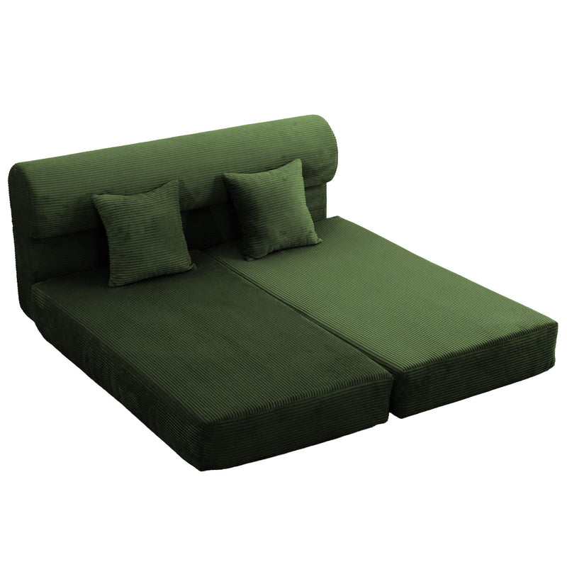 Convertible Sofa Bed, 2 Seater Fold Out Floor Couch