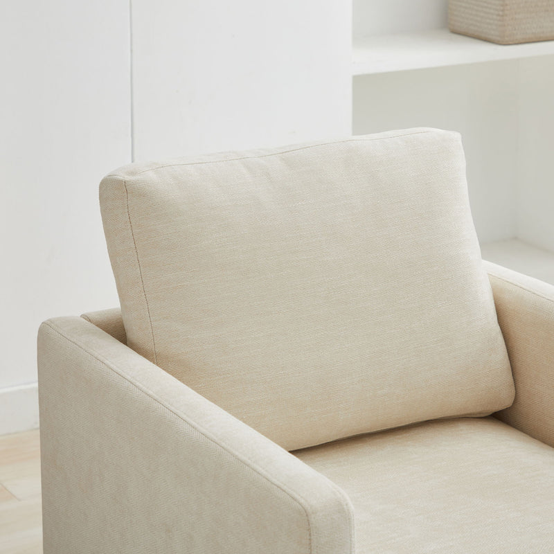 Square Upholstered Swivel Accent Chair