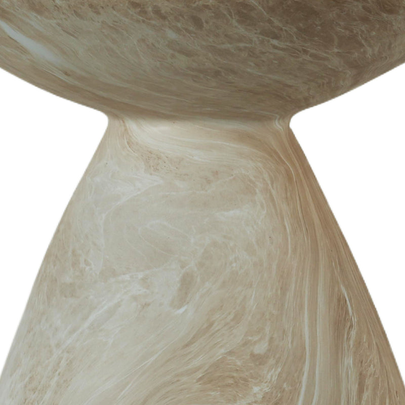 Outdoor Geometric End Table - Marble