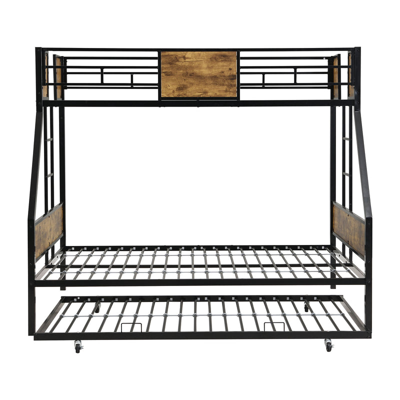 Modern Metal Bunk Bed With Dual Side Ladder And Metal Desig