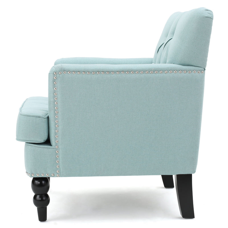 Harrison - Tufted Club Chair With Button Tufted Back And Birch Wood Legs