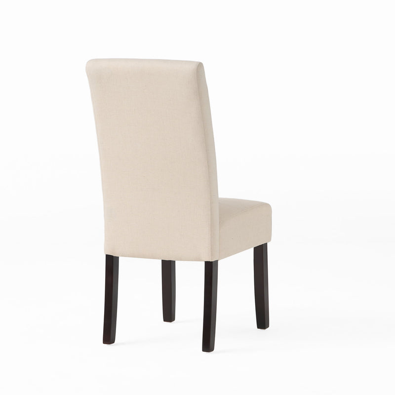 Pertica - Dining Chair Contemporary Design Wood Fabric - Natural