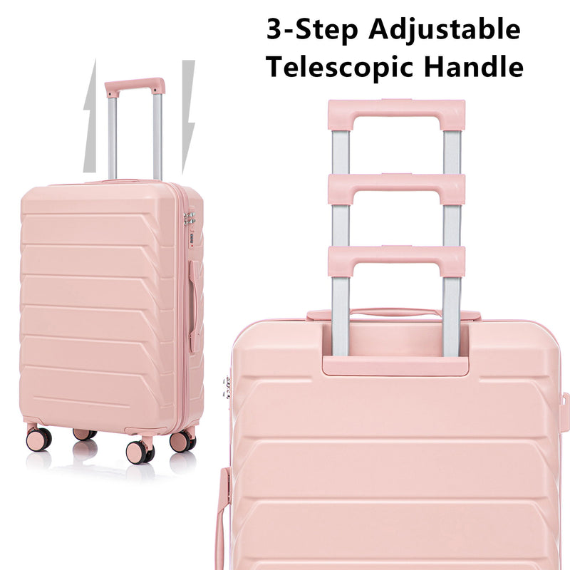 3 Pieces Set 20" / 24" / 28" Spinner Wheel Luggage With Combination Lock