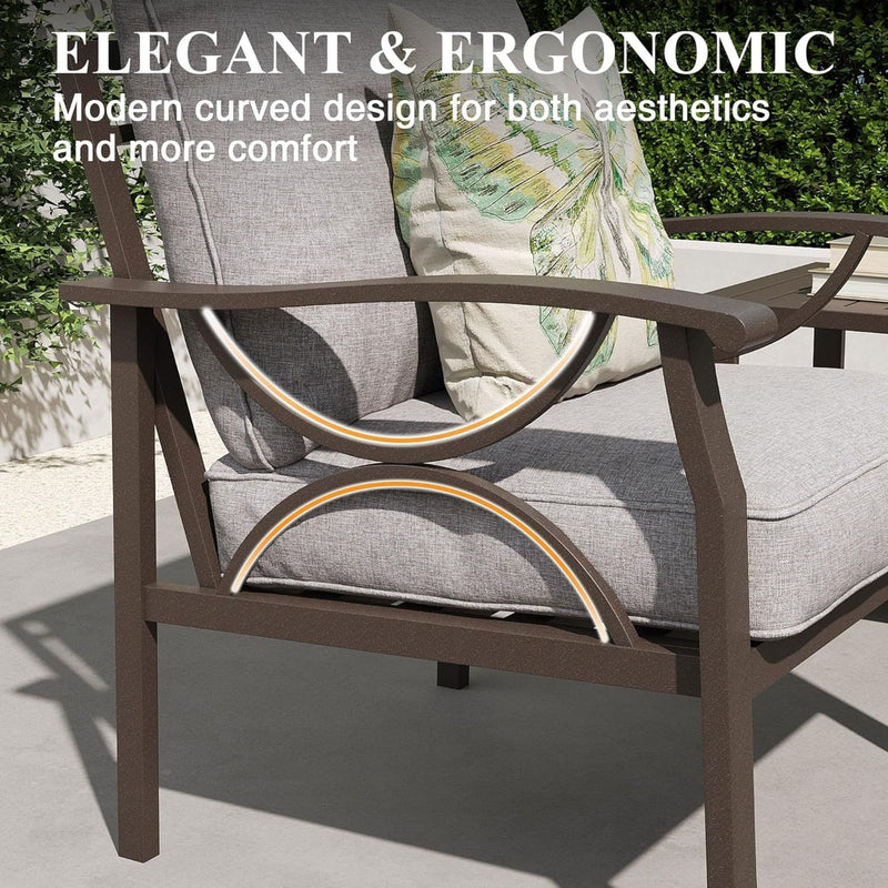 All-Weather Loveseat 2 Seats Sofa With Cushions