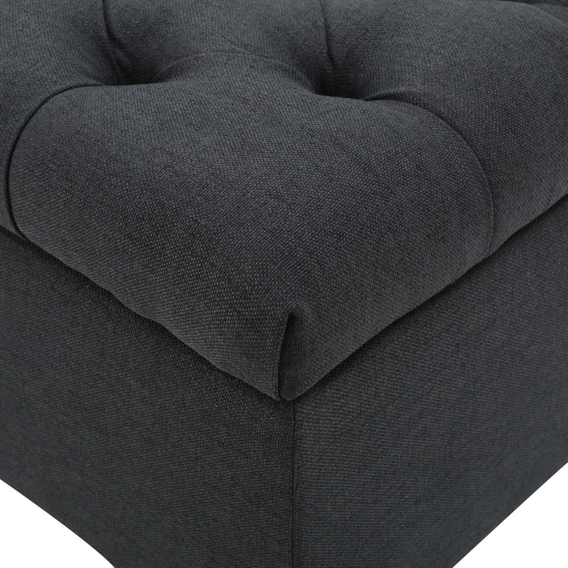 Glouster - Contemporary Storage Ottoman With Button Tufted Design