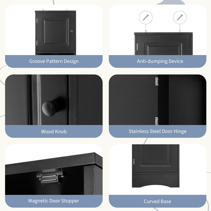 Multi Functional Corner Cabinet With Adjustable Shelves And 2 Doors