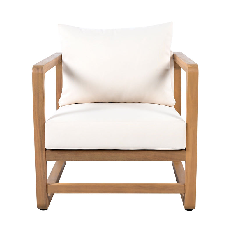 Outdoor Lounge Chair With Oversized Cushion Set For Patio