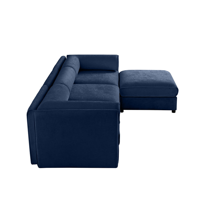 Contemporary Elegant Sofa With Storage And Ottoman