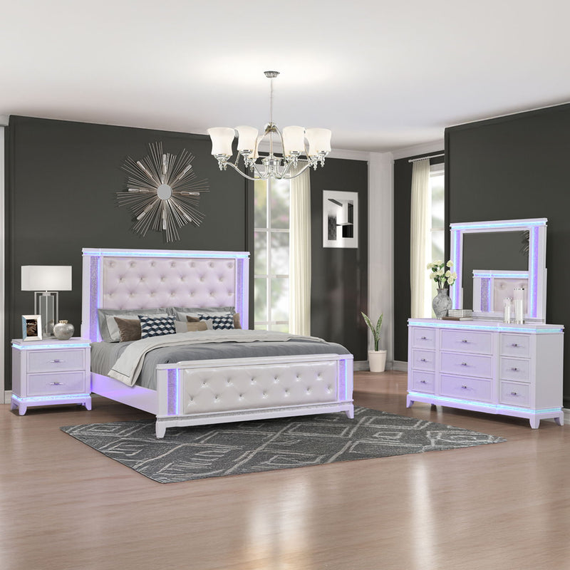 Opium - Mirror - White - Wood