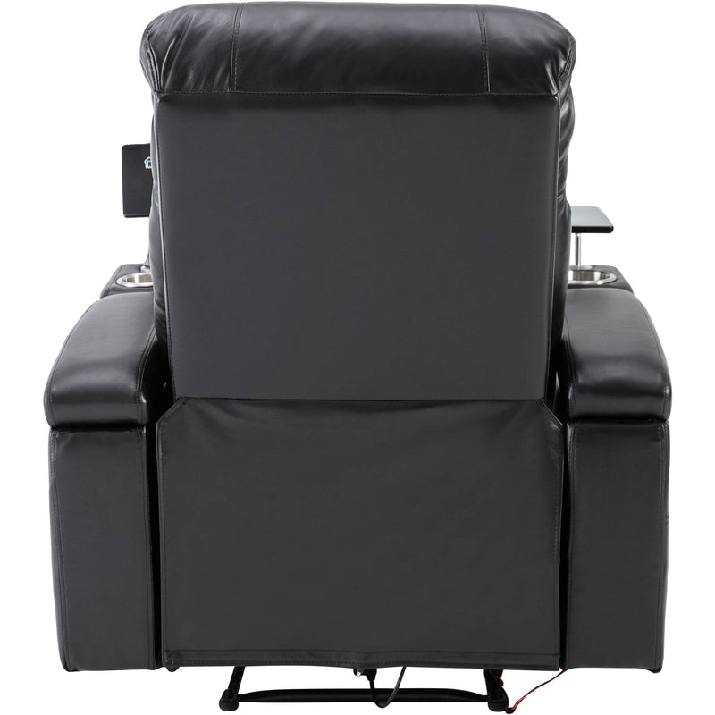 Power Recliner & Storage Arms, Cupholders, Swivel Tray Table And Cell Phone Stand
