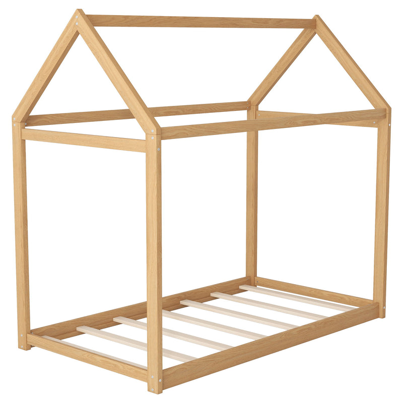 Wooden House Shaped Bed