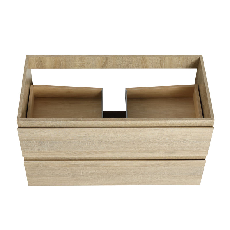 Wall Mounted Bathroom Vanity And Sink, 2 Soft Close Drawers