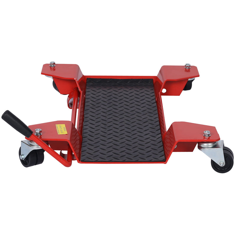 Metal Motorcycle Center Stand Move Dolly For Easy Bike Moving - Red