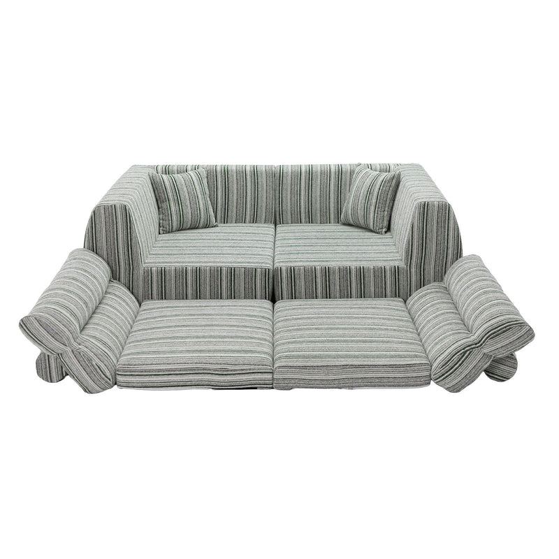 3 Seater, Couch With Throw Pillows For Living Room