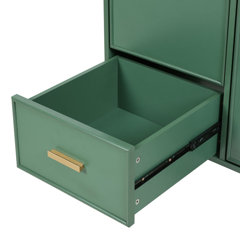 Bathroom Vanity With Sink, Deep Drawer, Door Shelf, 2 Tier Basket